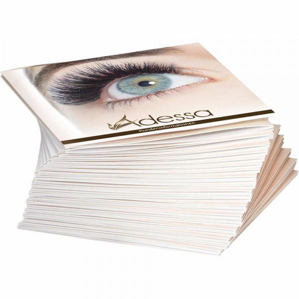 Adessa silk eyelashes Info- und Pflegebroschüre, 28 Stück