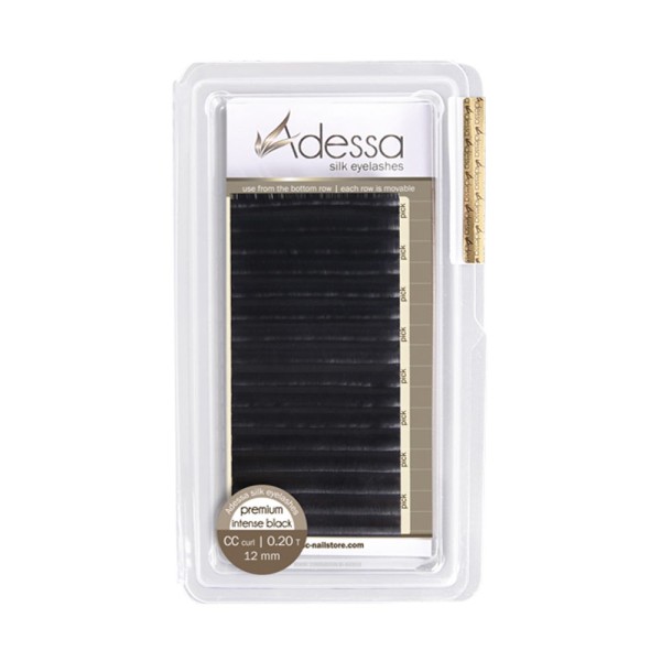 CC curl, 0,2 Adessa Silk Lashes premium intense black