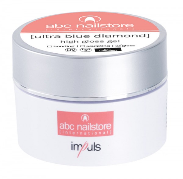 abc nailstore ultra blue diamond, high gloss gel, 15 g